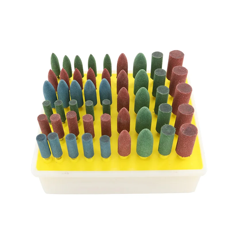 50pcs/set Rubber Grinding Head Set Use for Polished Jade Agate Carving Tools Emerald Polishing Red and Green Abrasive Tools h4