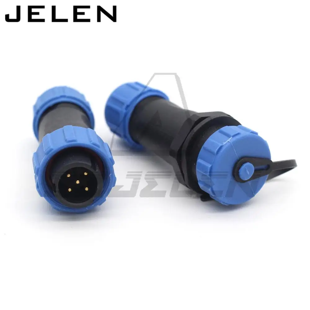 Водонепроницаемый авиационный 5-контактный разъем SP13 док-разъем для кабеля