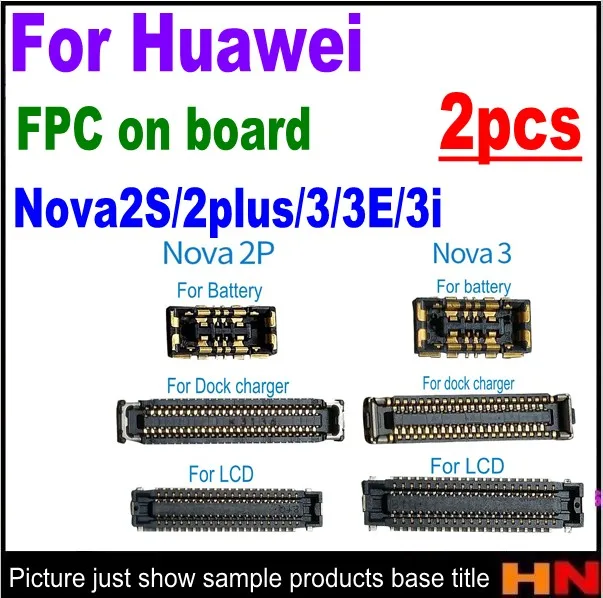 2 шт. FPC Разъем для ЖК-дисплея Зарядное устройство Док-станция Huawei Nova 2S 2plus 3 3E 3i