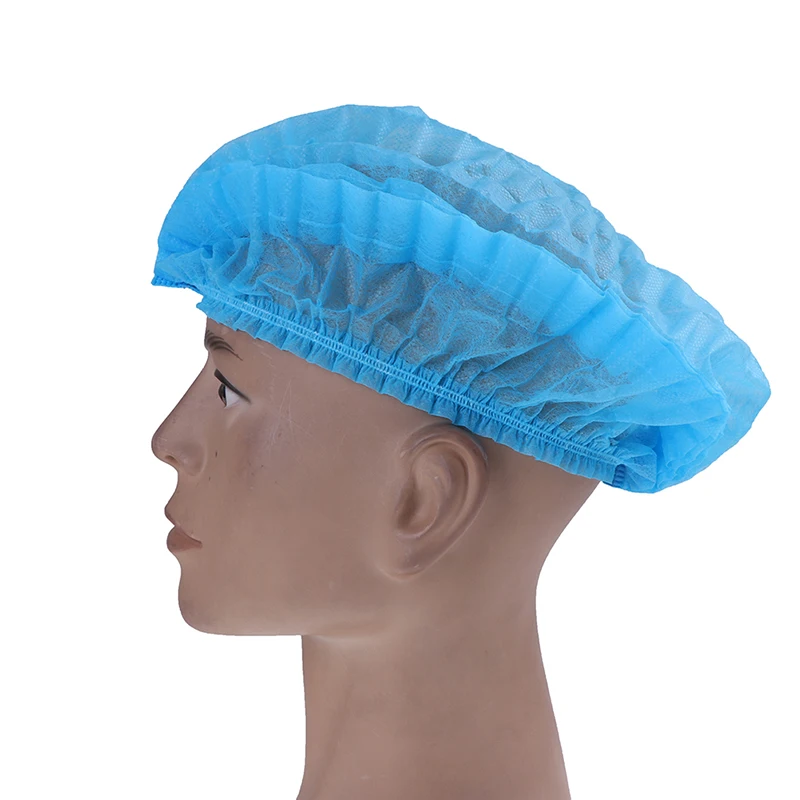 

20Pcs/pack Disposable Hair Hat Anti Dust Non-Woven Elastic Head Covers