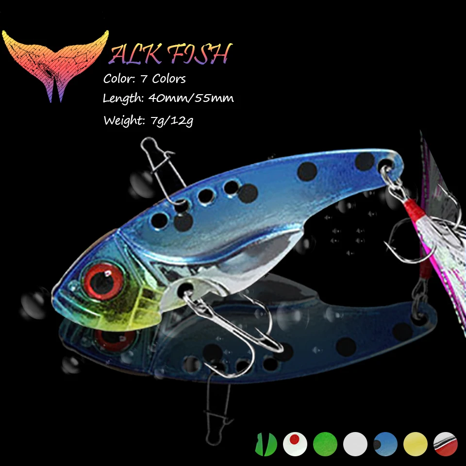 WALK FISH 1 шт. 7 г/12 г Вибрирующая Приманка VIB металлическая приманка для рыбы с