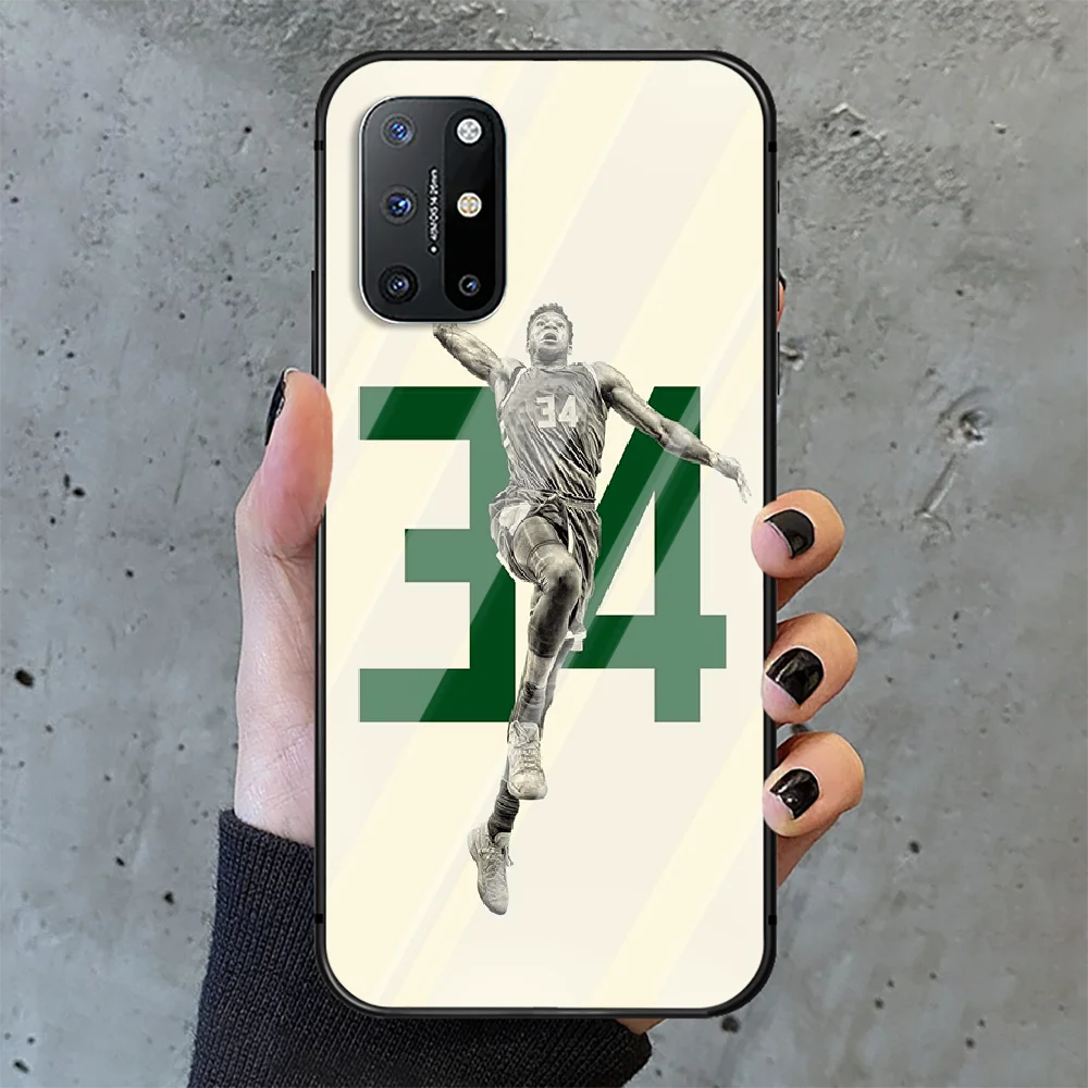 

Greek Freak Giannis Antetokounmpo Phone Tempered Glass Case Cover For Oneplus 5 6 7 8 9 Nord T Pro Soft Cover Cell Silicone