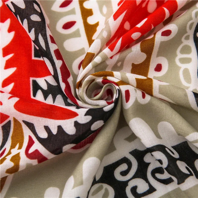 

2020 women scarf Autumn tourism print silk scarves 2020 winter Fashion Flower seaside sunscreen quality cotton material shawl