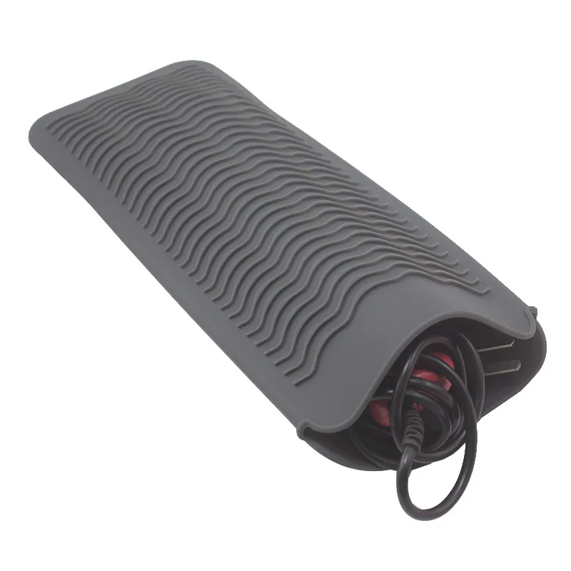Silicone Heat Resistant Travel Mat Pouch for Curling Iron Hair Straightener Multi-function Non-slip Flat Styling Tool | Красота и