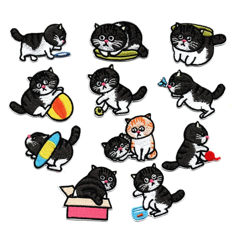 Новый стиль Kawaii забавный кот гладить на патчи для одежды Бесплатная доставка
