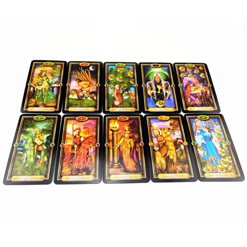 

Easy Tarot 78 Cards Deck Guidance of Fate Mysterious English Oracle Card Game