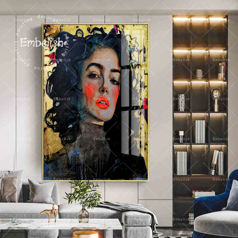 

1 Pieces Abstract Fantasy Woman Portrait Wall Posters For Living Room Artworks Modern Home Decor HD Print Canvas Painting