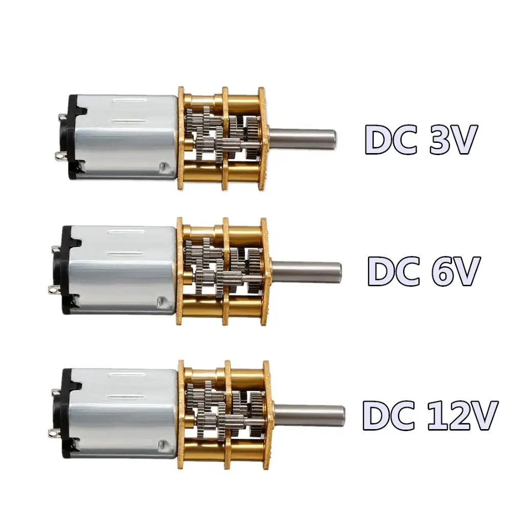 DC 3V/6V/12V N20 мини микро металлическая передача мотора с колеса моторы