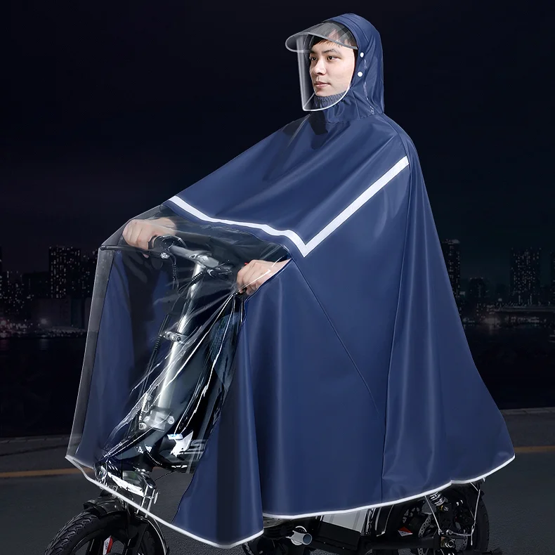 

Large Long Raincoat Overall Plus Size Waterproof Poncho Windproof Bicycle Cycling Impermeable Moto Jas Hujan Rain Gear ED50YY