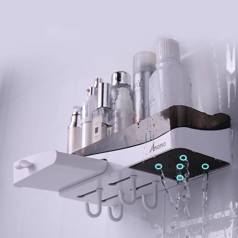 

Bathroom Shelf Rack With Drawer Hook For Kitchen Organizer Bathroom Accessories Organizer Shelves On The Wall Large Capacity
