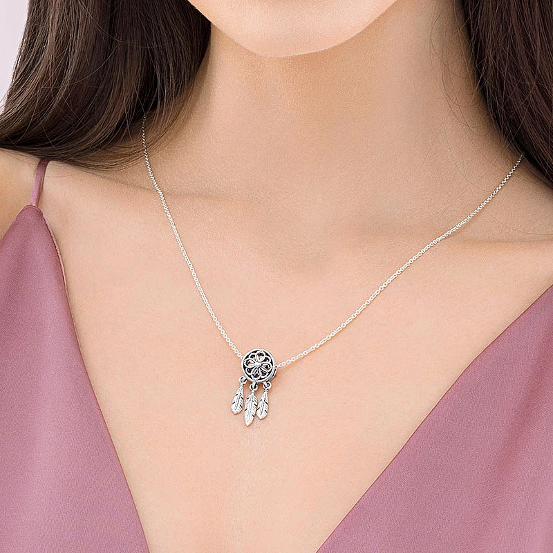 

CUTEECO Dream Catcher Charm Necklaces For Women Elegant Tassel Hollow Pendant Necklace Fashion Jewelry