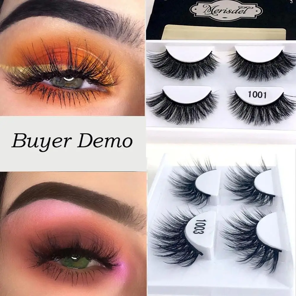 2 пары натуральных накладных Искусственные ресницы длинные Макияж 3d норковые