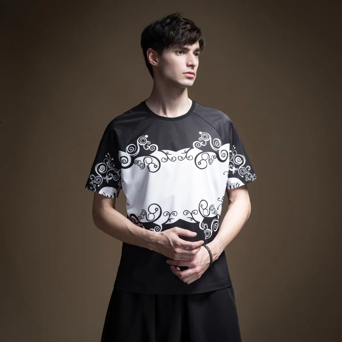 

Pinli 2020 Summer New Slim Anti-wrinkle Printed Casual Men Short Sleeve T-shirt High Quality Assembling Material Shir B202311209