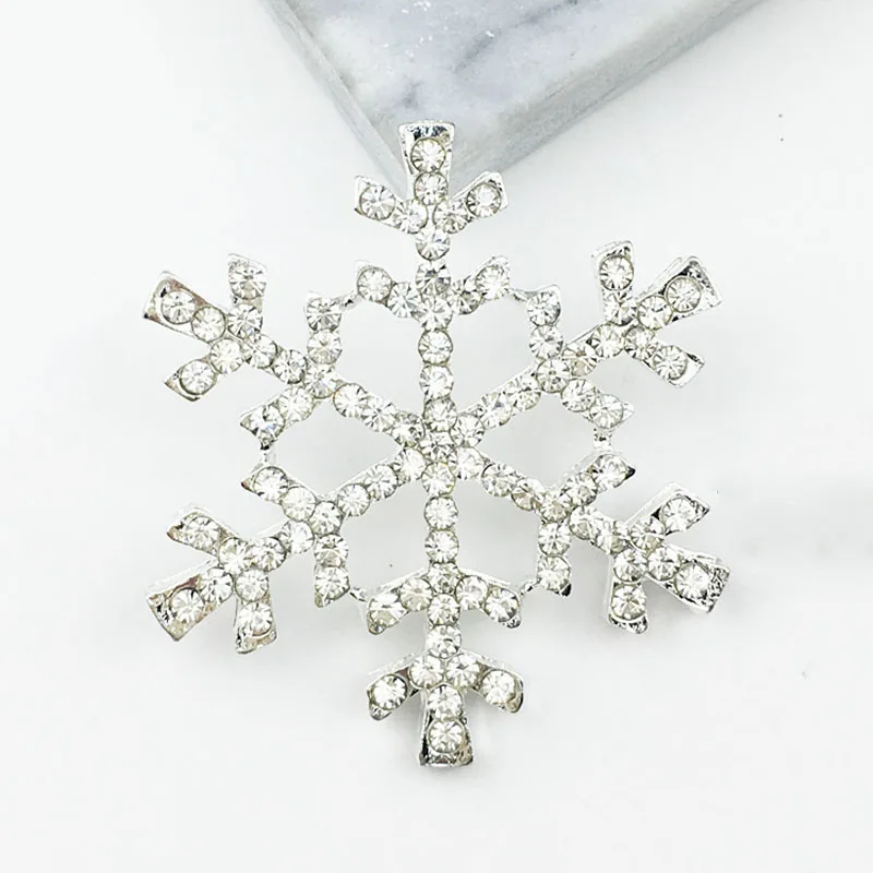 10 шт./лот Творческий Снежинка Стразы Кнопки пуговицы из сплава горного хрусталя