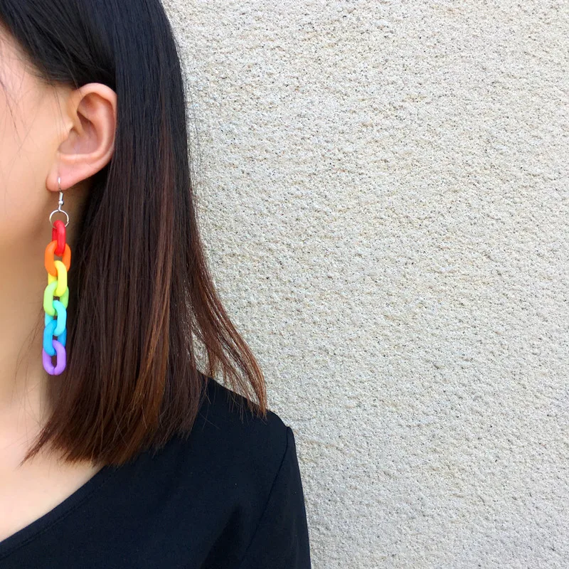

BONJEAN Acrylic Dangle Earrings for Women Fashion Jewelry Ladies Statement Earrings Geometric Shaped Drop Earrings BJ3721