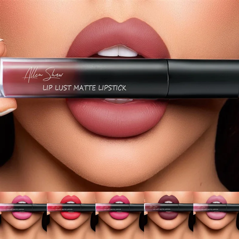 Матовый блеск для губ 12 цветов телесный стойкий водонепроницаемый жидкая помада