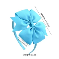 12pcsnew hair accessories bow hairband for girls handmade solid ribbon headbands with satin princess hair hoop