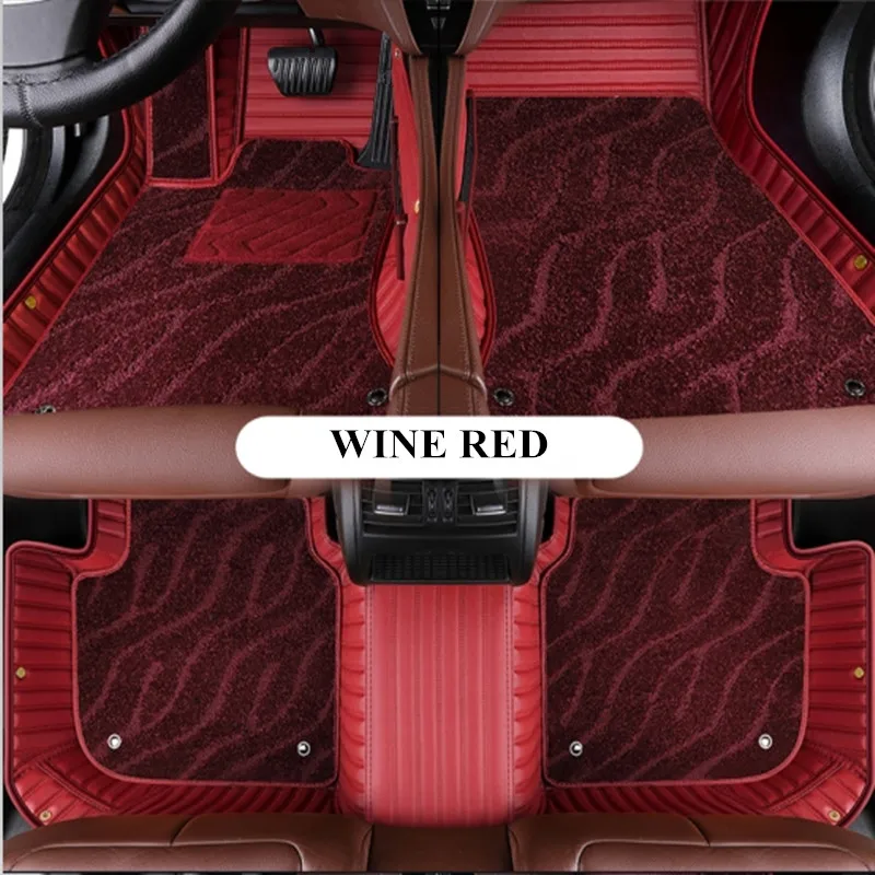 

Good quality! Custom special car floor mats for Toyota Land Cruiser Prado 150 5 seats 2021-2010 waterproof double layers carpets