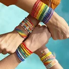 Браслеты Go2boho Миюки, ткань в стиле бохо, браслет из ткани, для женщин, 2021, радужные браслеты для девочек, ювелирные изделия, ювелирные изделия ручной работы