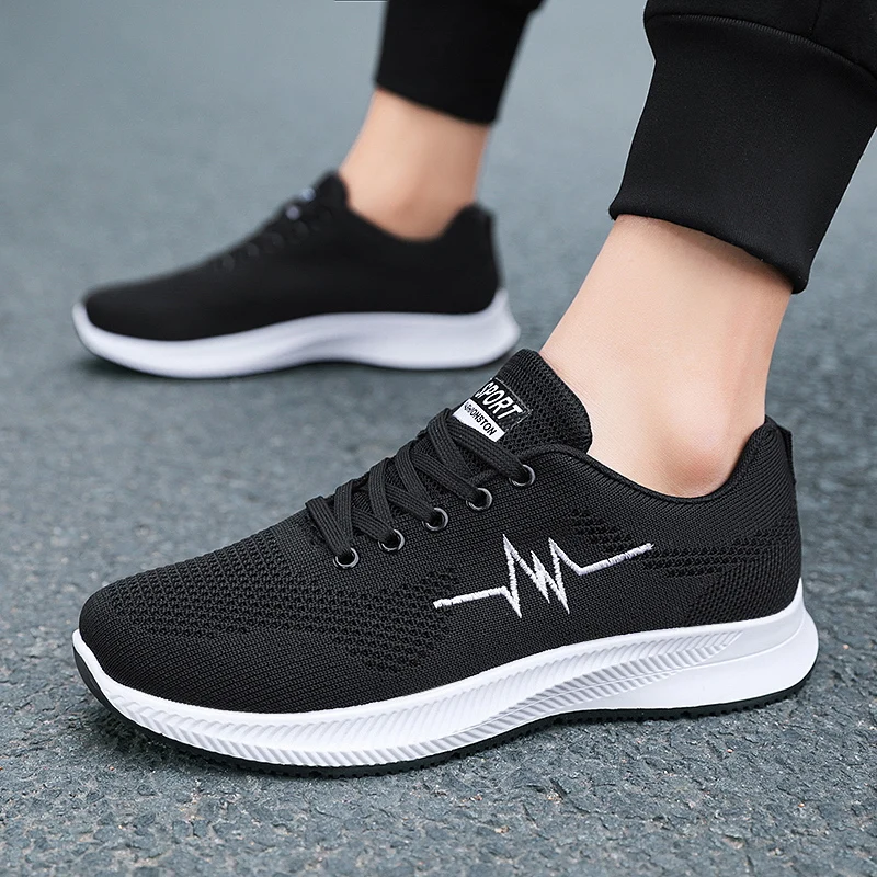 

Fashion Men Sneakers Mesh Casual Shoes Lac-up Mens Shoes Lightweight Vulcanize Shoes Walking Sneakers