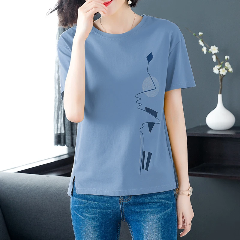 

2020 Women Shirt 8 Style Cotton Shirt red Short Sleeve