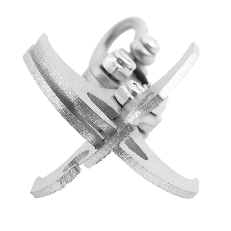 Multi Tools Stainless Steel Survival Folding Grappling Hook Climbing Claw Outdoor Gravity Carabiner Rescue Gear small Silver | Спорт и