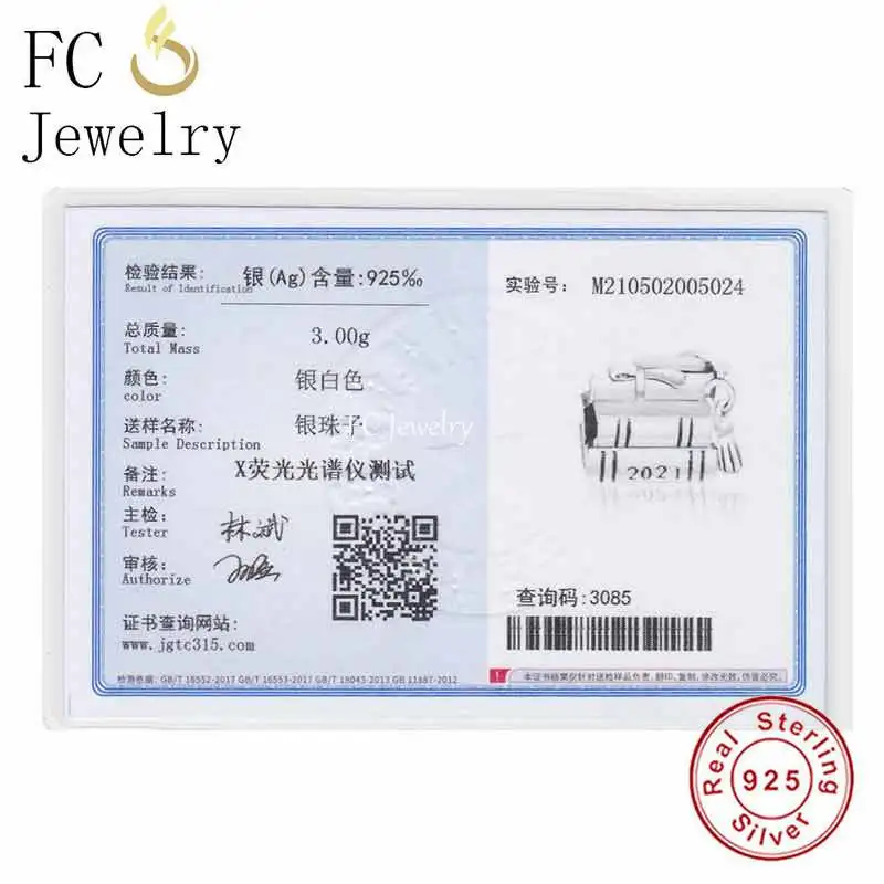 FC ювелирные изделия подходят для оригинального браслета с подвесками Серебряная
