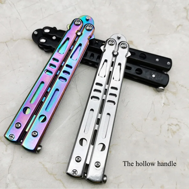 Новый Красочный нож из нержавеющей стали тренировочный для бабочек открытый