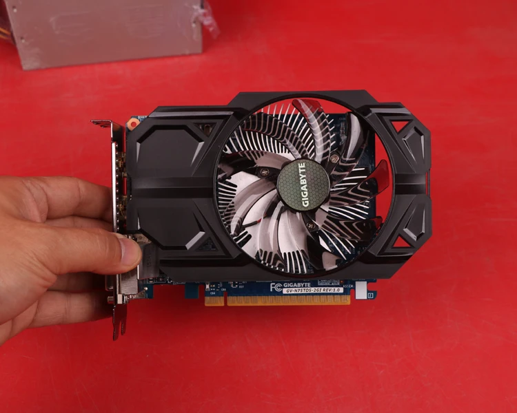 GIGABYT GTX 750 ti 2 Гб карта 128 бит GDDR5 видео гигабайт карты для nVIDIA Geforce GTX 750Ti 2 Гб Hdmi Dvi используется VGA карты 750TI 2G