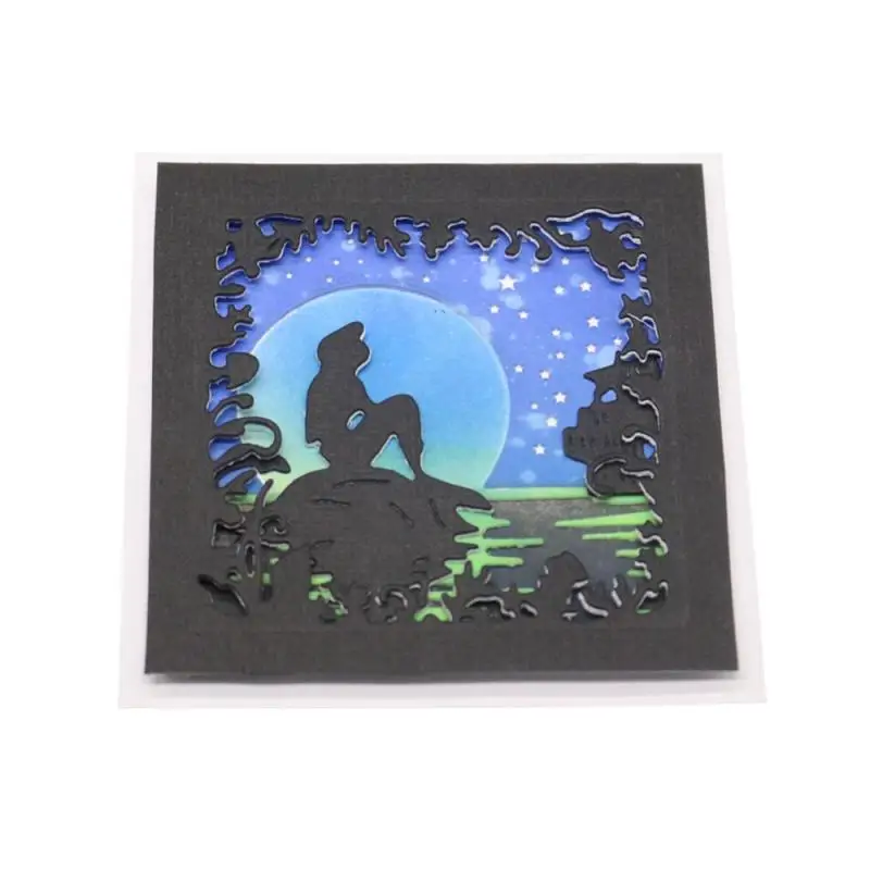 Металлические штампы с изображением девушки Луны звезды ночного неба