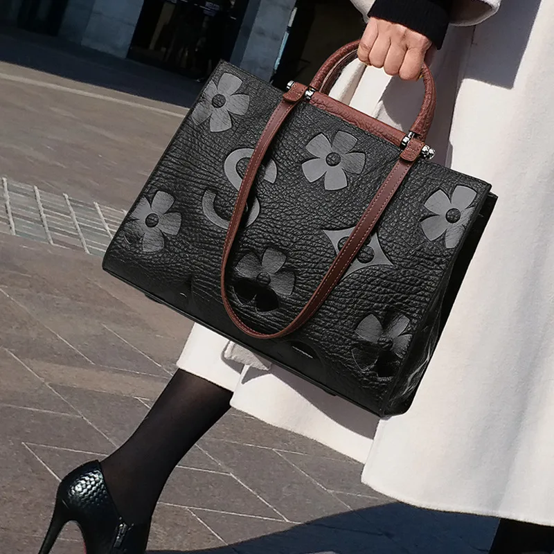 

100% Genuine Leather Handbags 2021 New Ladies All-match Trendy One-shoulder Portable Messenger Large-capacity Bag Designer Bags