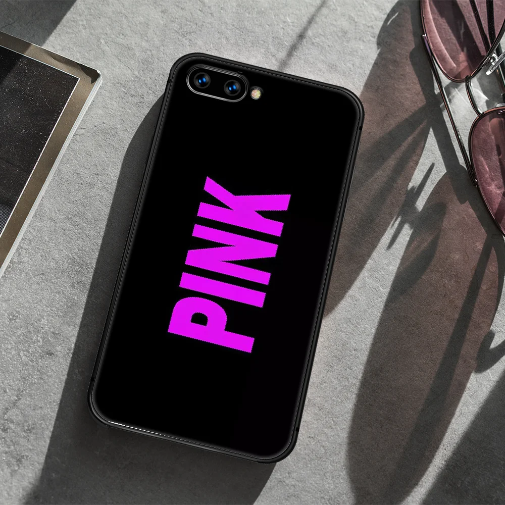 

Fashion luxury brand VS PINK Phone Case Cover Hull For HUAWEI honor 7a 8 8s 8a 8x 9 9x 10 20 i Lite Pro black Prime Soft Bumper
