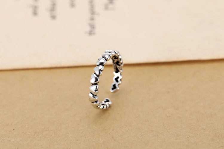 Женские открытые кольца в стиле ретро из стерлингового серебра 925 пробы