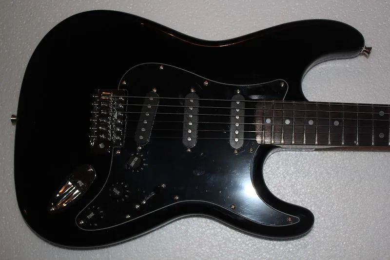 Заводской магазин черный накладка тела звукосниматели палисандр гриф ST с