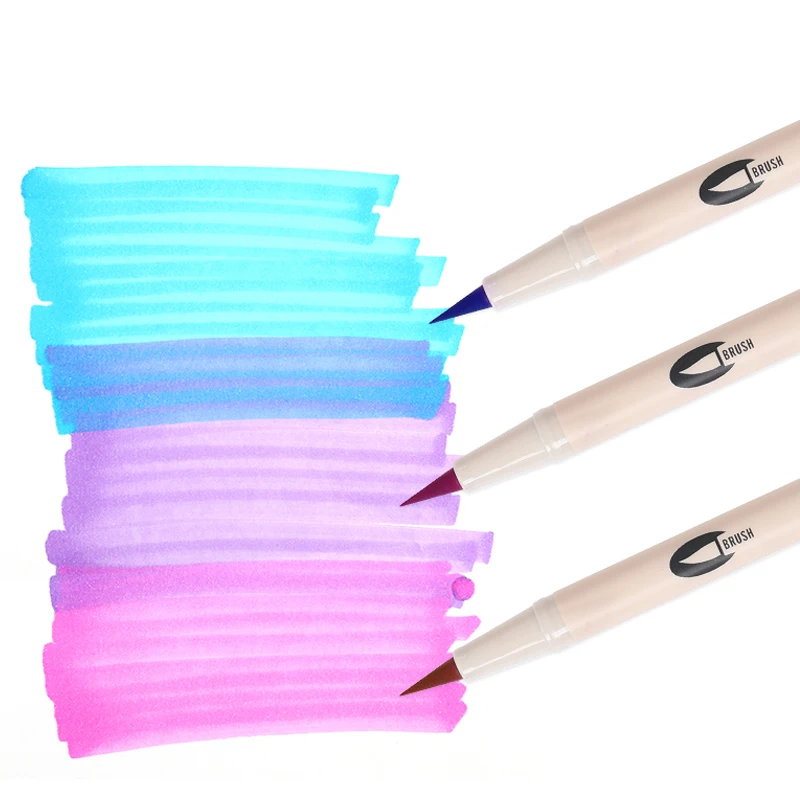 Набор акварельных ручек с кисточкой двусторонних маркеров-кистей для растушевки
