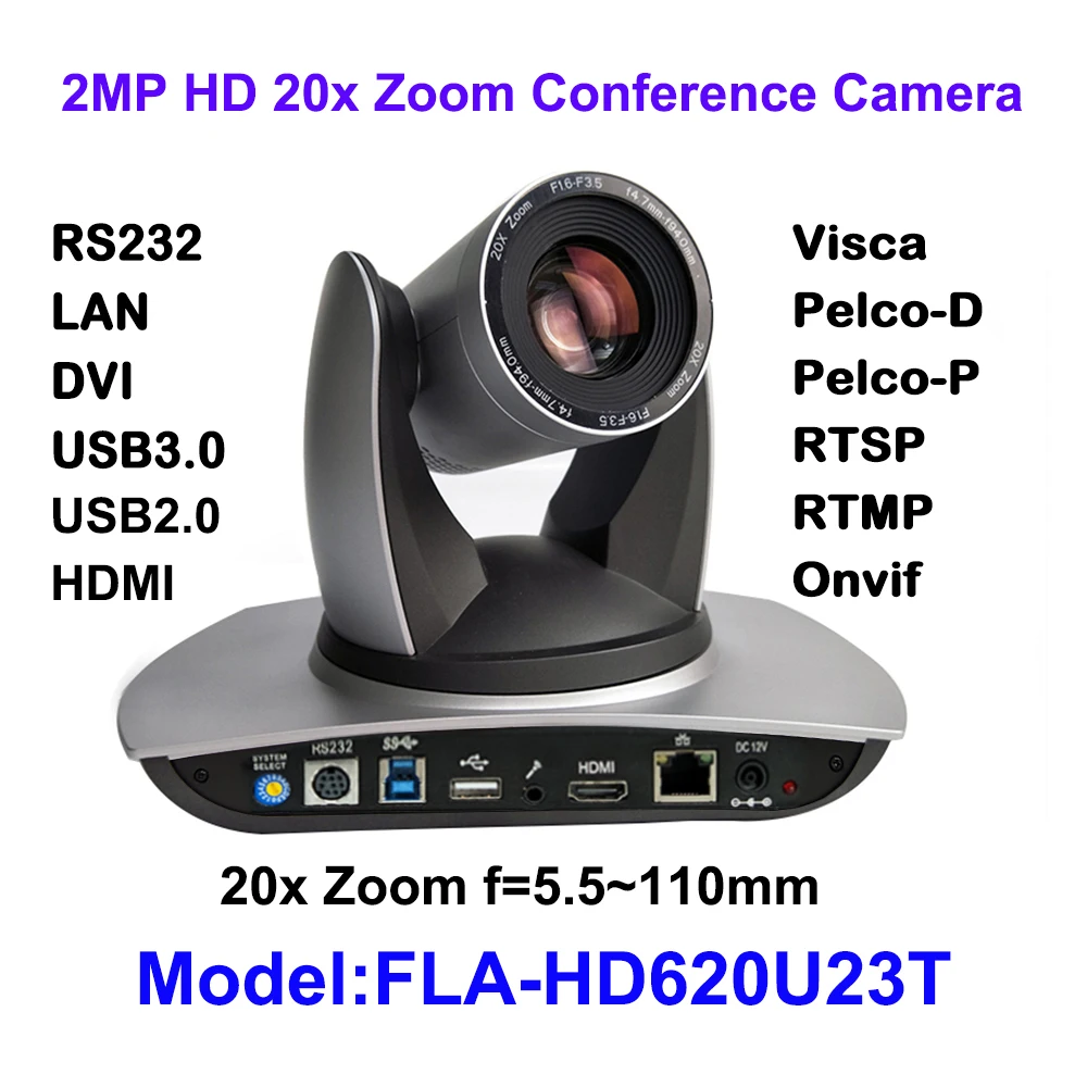 Телекоммуникационное устройство 20x оптический зум HDMI USB2.0 USB3.0 1080P HD IP видео