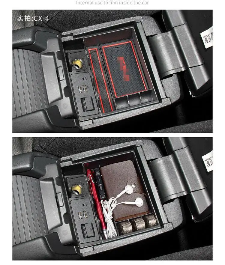 

Car Interior Console Armrest Storage Box Organizer Holder For Mazda CX-4