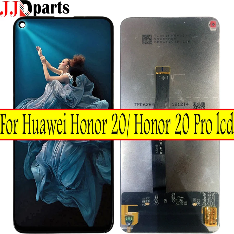 Оригинальный ЖК экран для Huawei Honor 20 сенсорный с дигитайзером Pro экраном сменный YAL