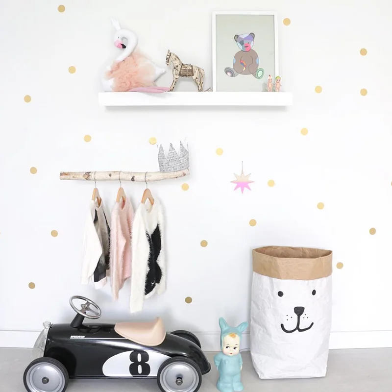 3 комплекта многоразмерные комбинации настенные наклейки в горошек для детской