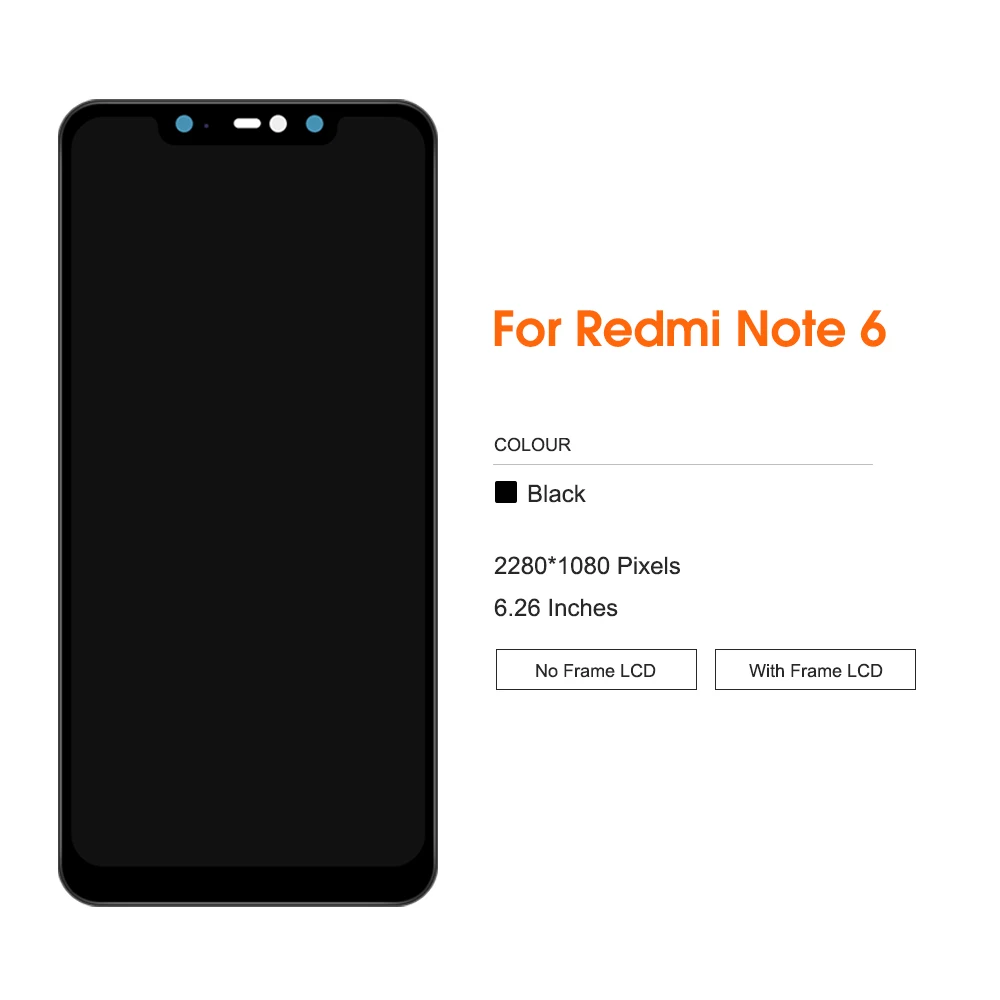 ЖК дисплей 6 26 дюйма для Xiaomi Redmi Note6 сменный сенсорный экран с дигитайзером Note