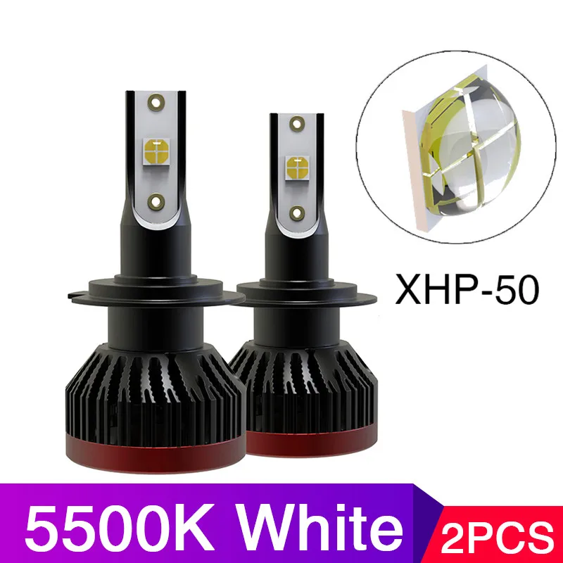 5500k автомобисветильник фары Mini H7 светодиодсветодиодный лампы H4 LED HIR2 H8 H11 XHP70 50 чип