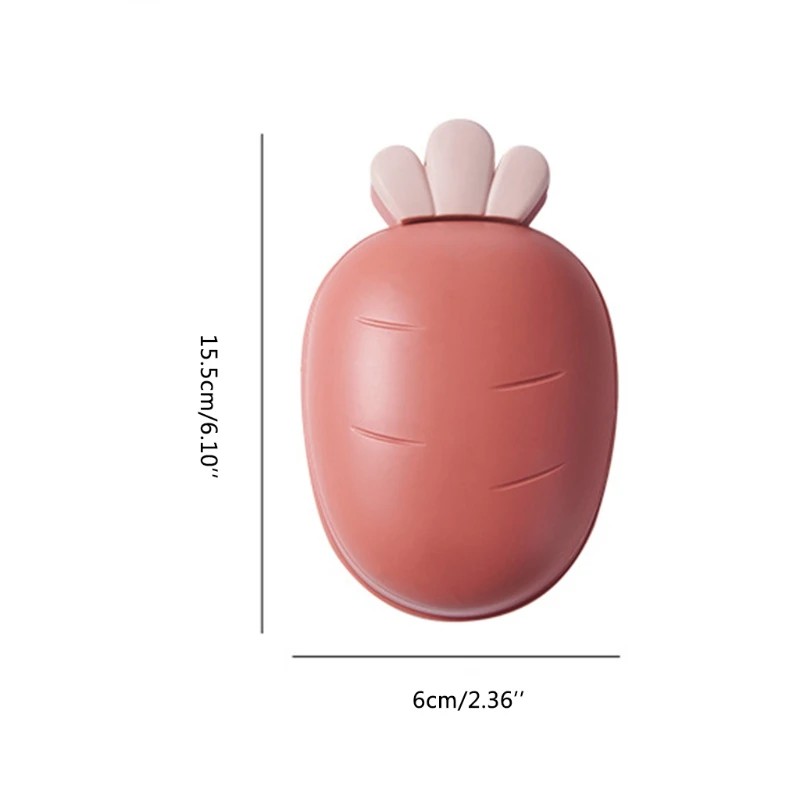 

Portable Carrot Soap Box Bathroom Dish Plate Case Soap Rack Home Shower Travel Hiking Holder Container