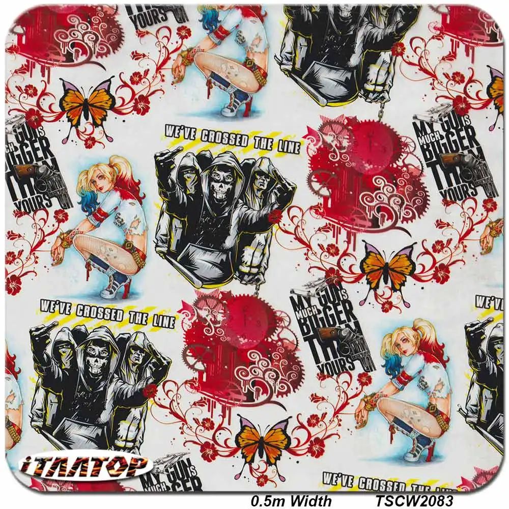 

iTAATOP Digital Camouflage Hydro PVC Film Water Transfer Printing Film 0.5M * 2/10/20M TSMK16