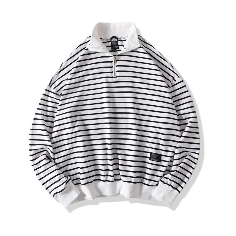 

2022 high collar striped casual fashion style