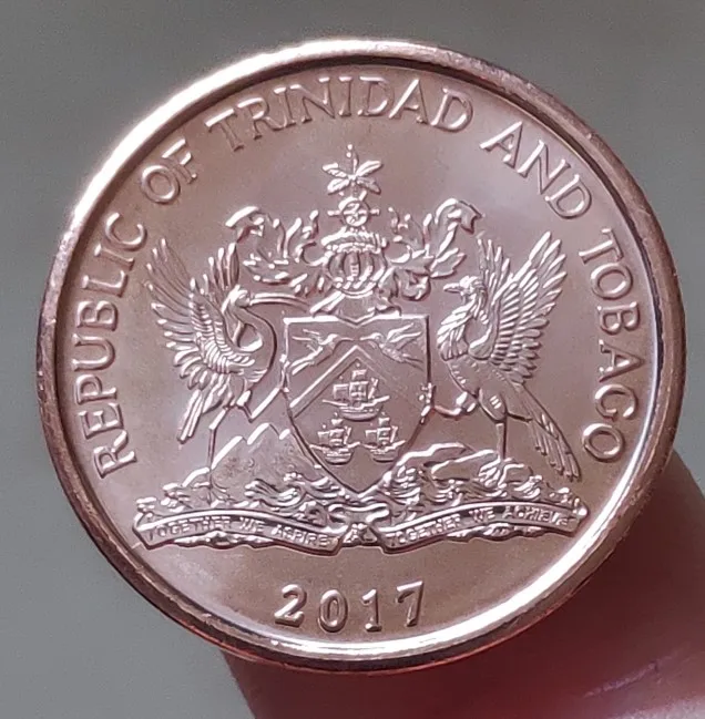 21 мм, Trinidad And Tobago, настоящая монета, оригинальная коллекция