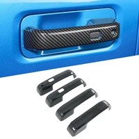 carbon fiber color outer door handle overlay cover trim kit for ford f150 2017 2020 raptor 2018 2019 abs limited accessories