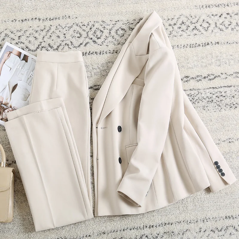 

Fashion Blazer Pants Two Piece Set Women 2021 Autumn Korean Elegant Casual OL Suit