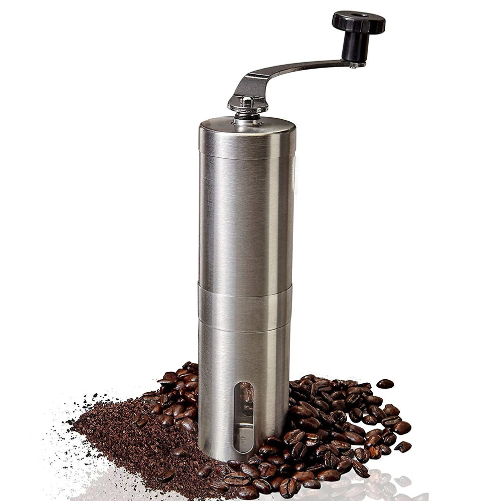 

Mini Manual Coffee Grinder Stainless Steel Hand Handmade Coffee Bean Burr Grinders Mill Kitchen Tool Grinders Coffee Accessories