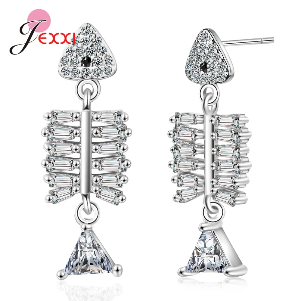 

Genuine 925 Sterling Silver Jewelry Stylish High Quality Pretty Drop Earrings For Women Girls Lovely Party Jewelry Decoration