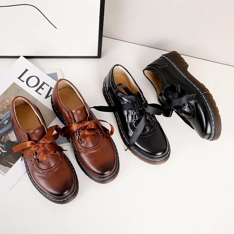 Фото Женские шелковые туфли-оксфорды на шнуровке маленькие кожаные туфли лоферы